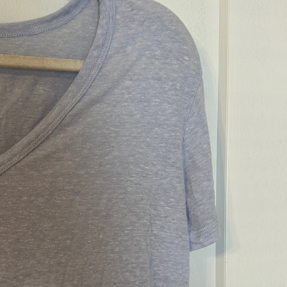 Forever 21 Light Blue V-Neck “Mom Tee” - Picture 4 of 5